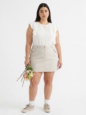 Pennington’s Tan Skorts Mini Skirt Size 4x